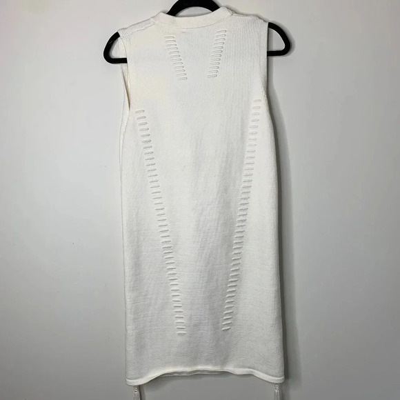 Anthropologie One Grey Day Drew Cardigan Vest Blazer Sleeveless Open Tassel - Picture 9 of 11